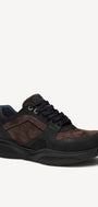 Heren veterschoenen-Blauw combi kleur