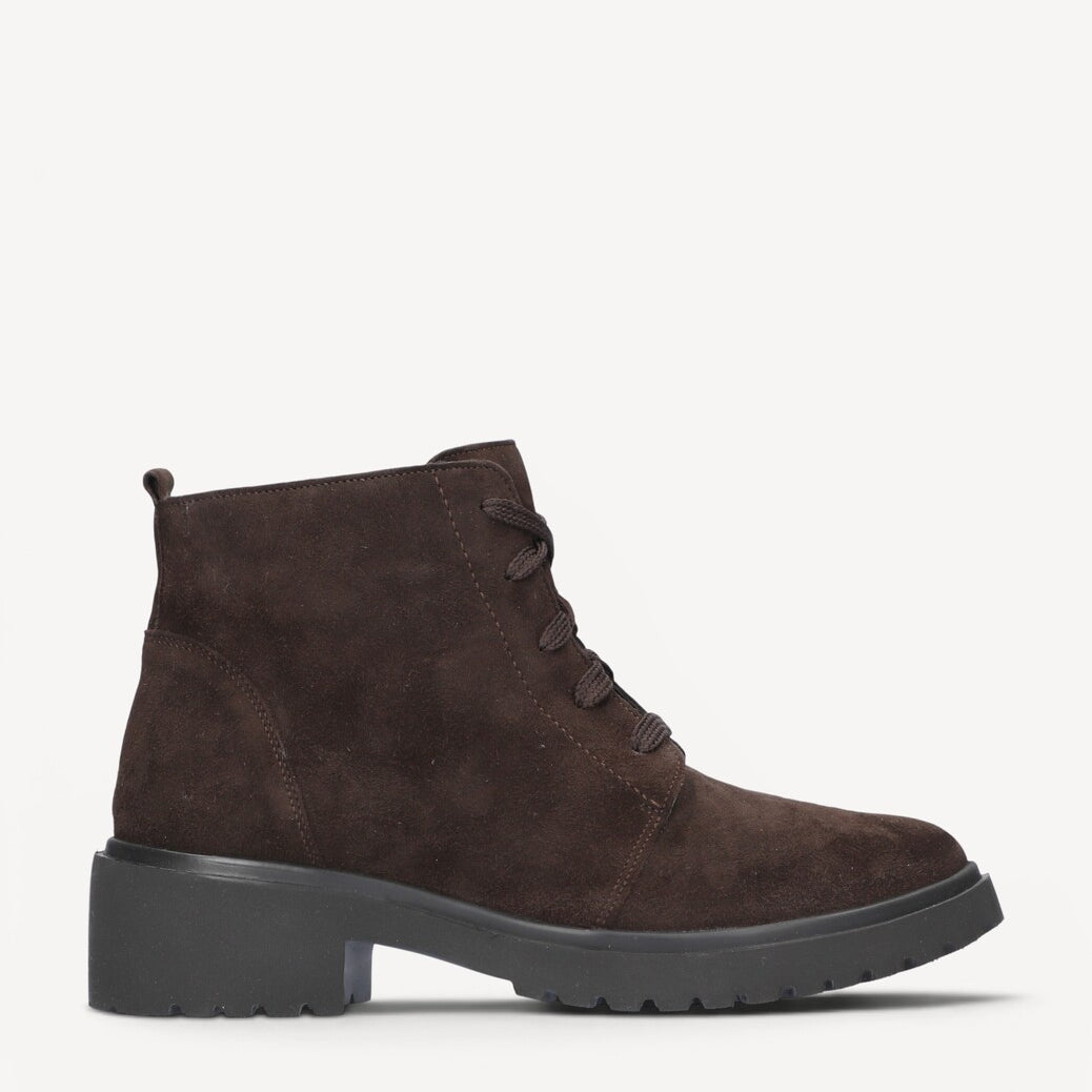 DAMES BOOTS+KORT LAARS-Bruin suède