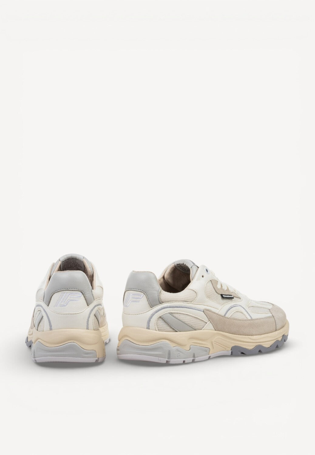 Heren veterschoenen-Beige combi kleur