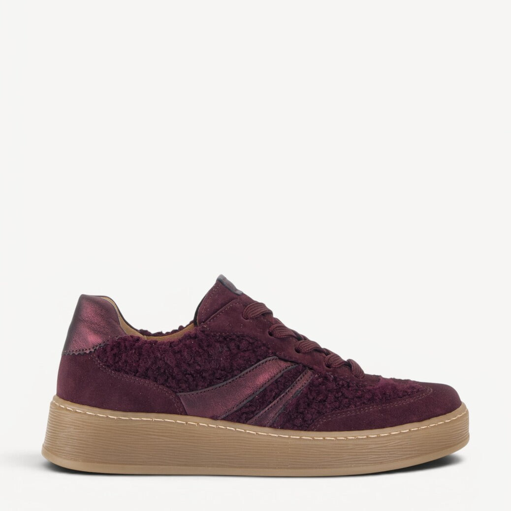 DAMES SPORTIEVE VETERSCHO-Rood suède/nubuck
