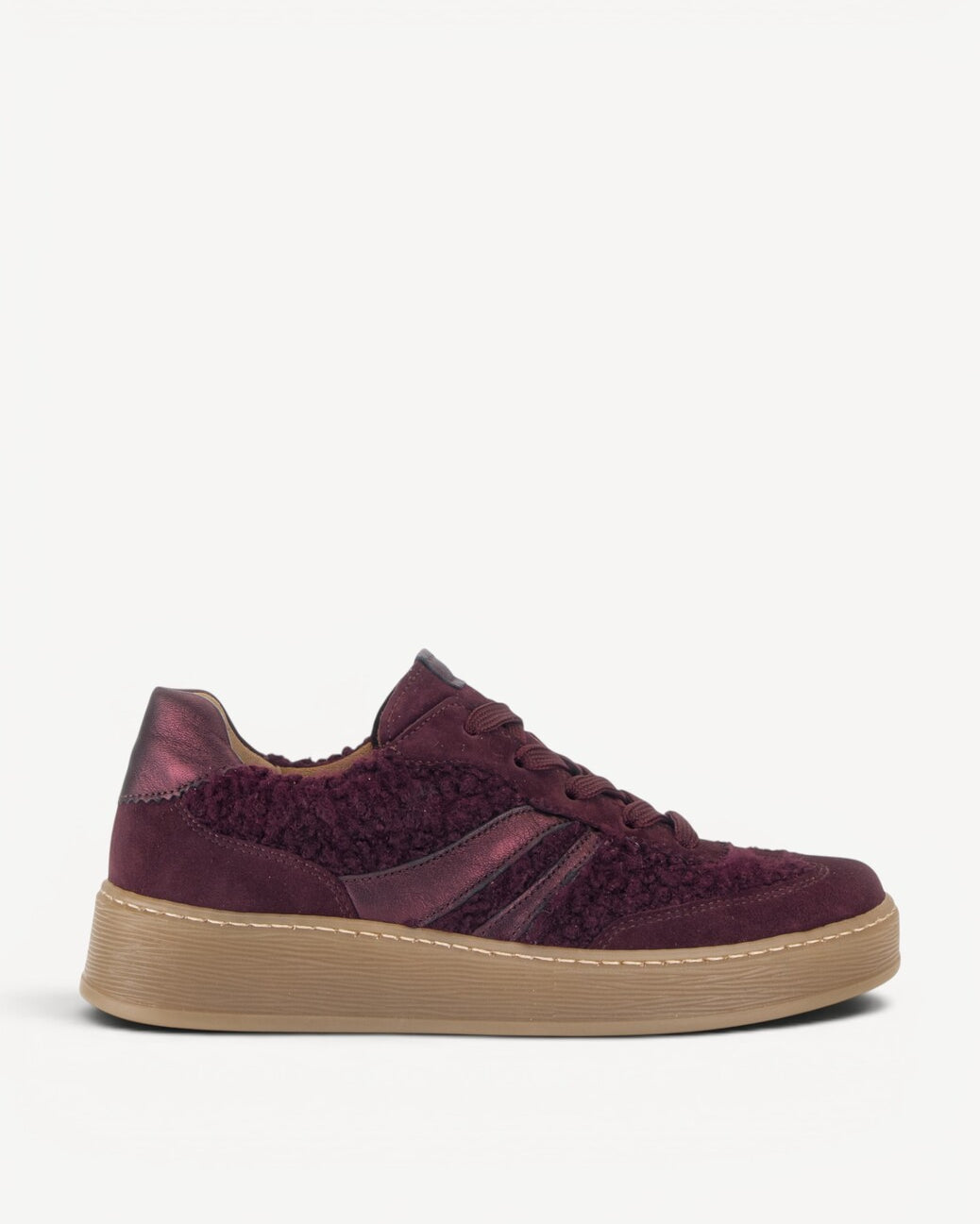 DAMES SPORTIEVE VETERSCHO-Rood suède/nubuck