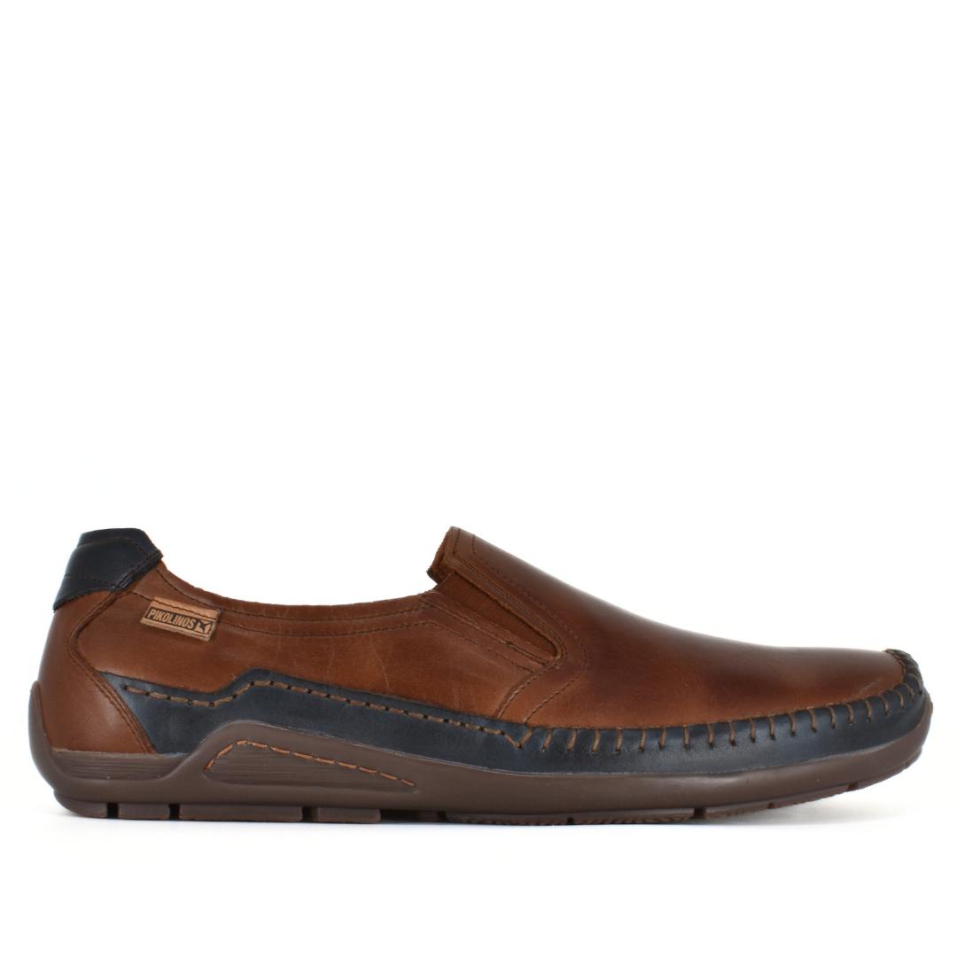 Heren instapper-Bruin combi kleur