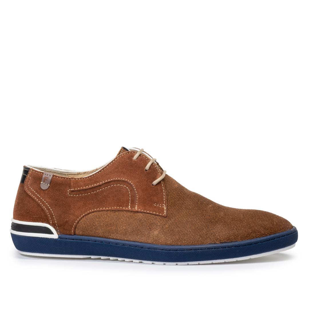 Heren veterschoenen-Bruin suède