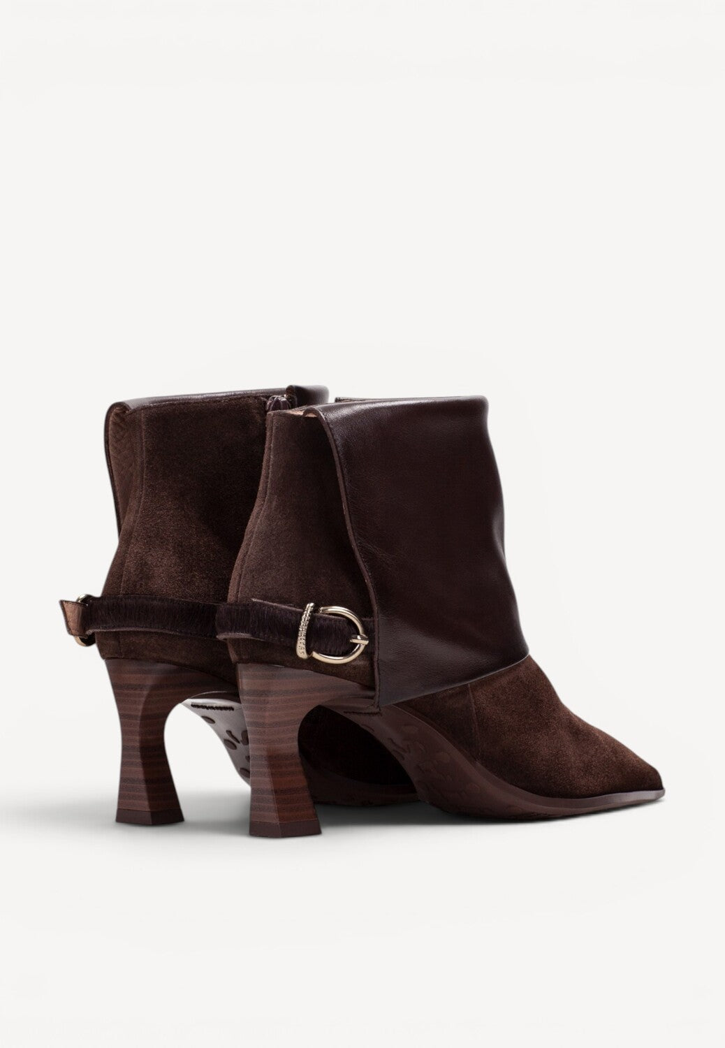 DAMES BOOTS+KORT LAARS-Bruin suède