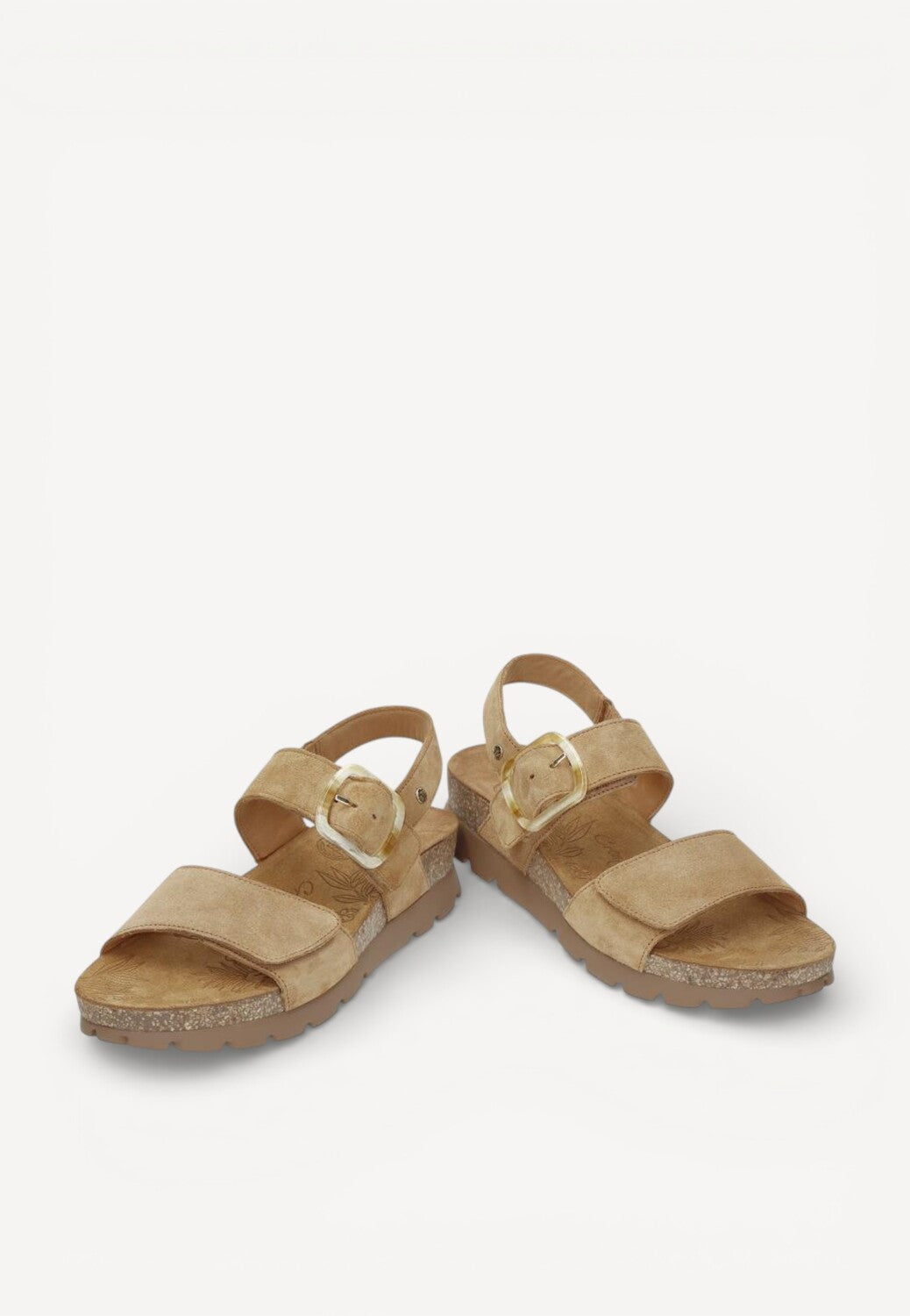 DAMES OPEN SCHOENEN-Beige suède/nubuck