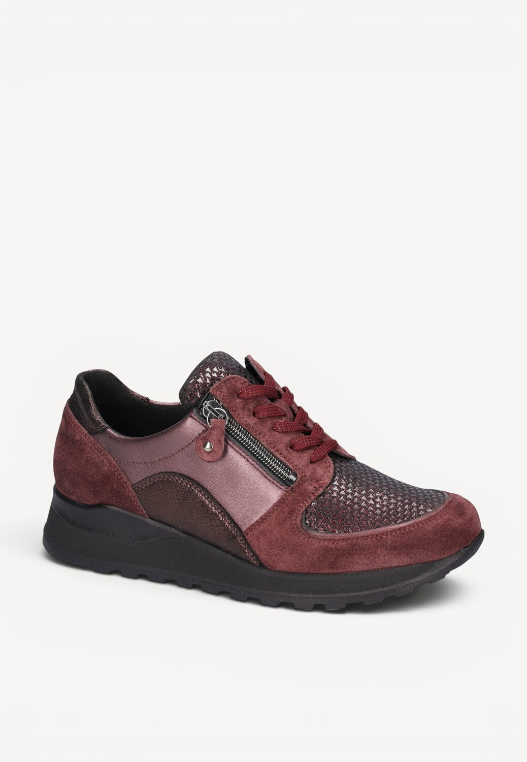 DAMES SPORTIEVE VETERSCHO-Rood suède/nubuck