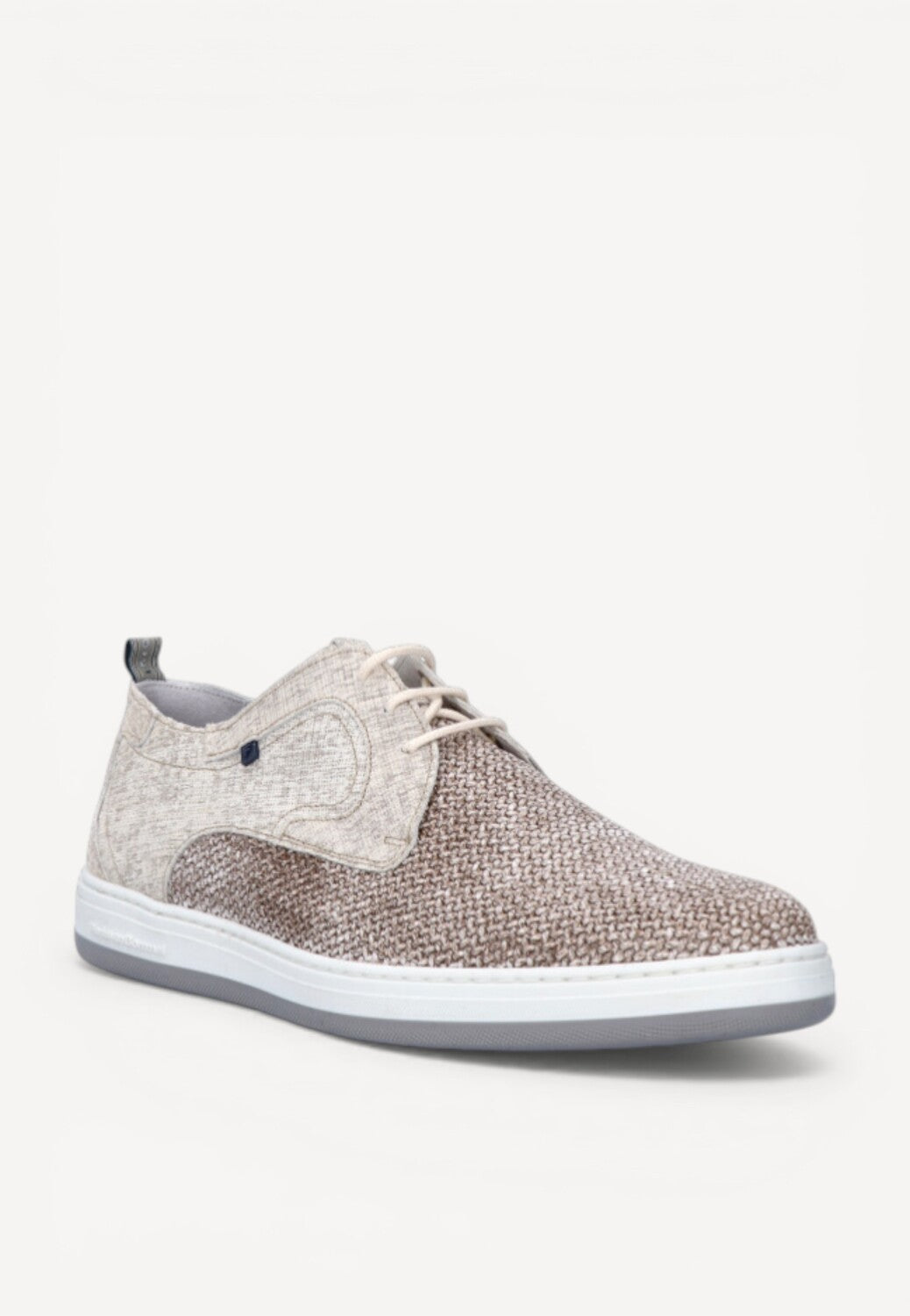 Heren veterschoenen-Beige combi kleur