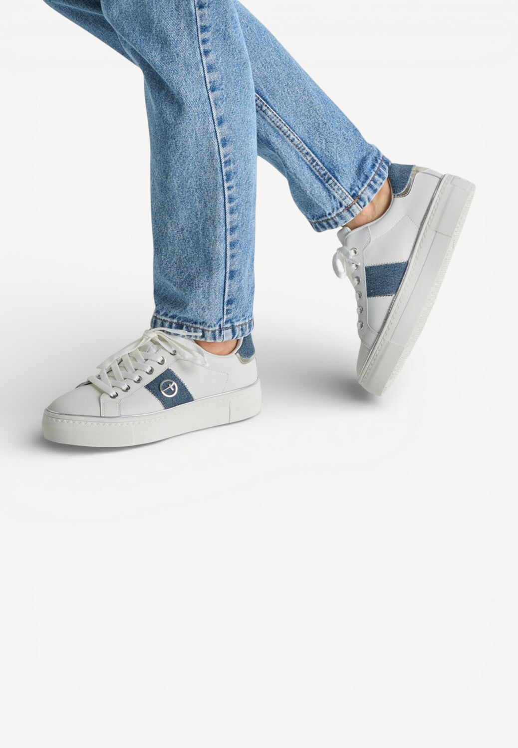 DAMES SPORTIEVE VETERSCHO-Wit leer