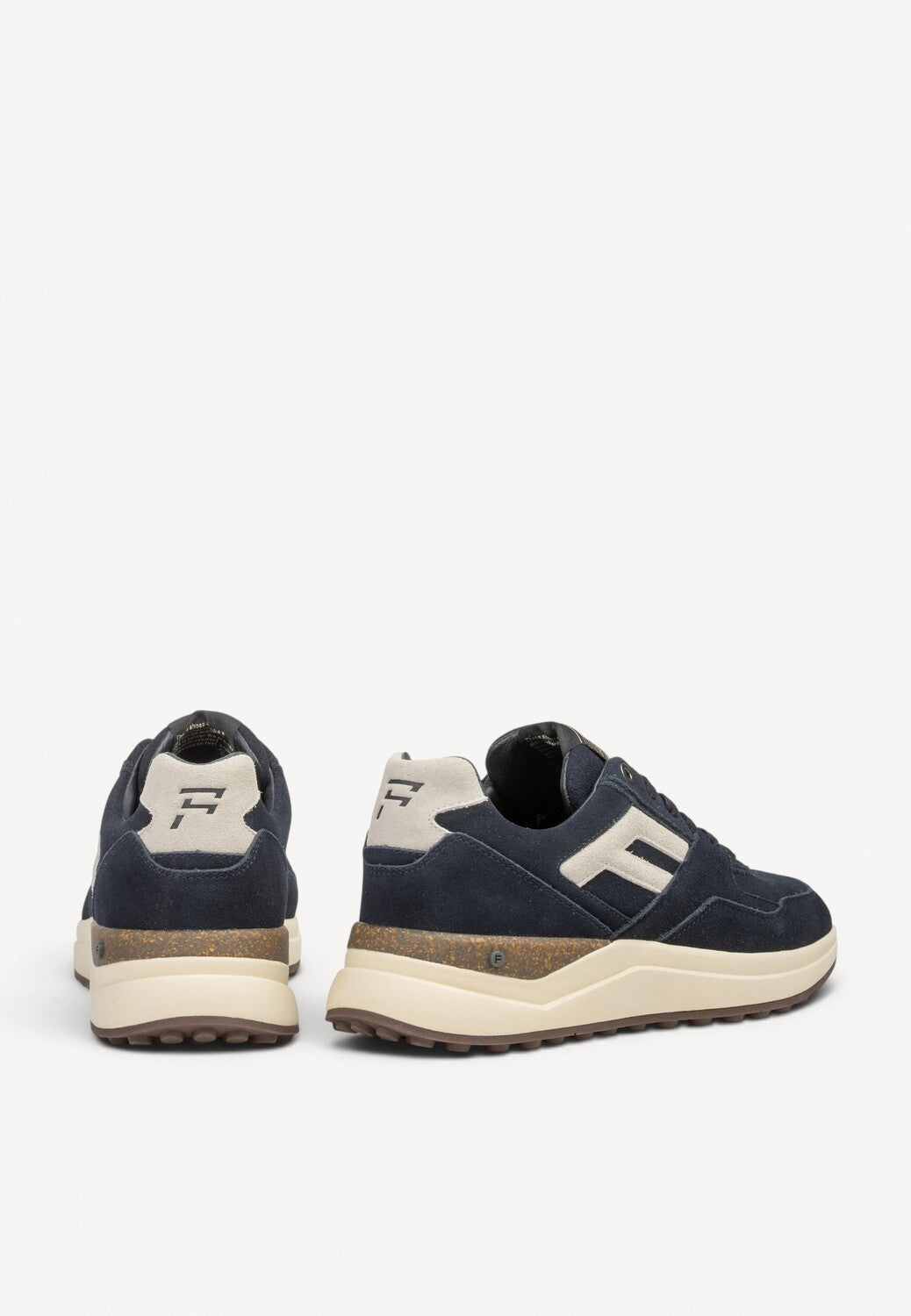 Heren veterschoenen-Blauw suède/nubuck