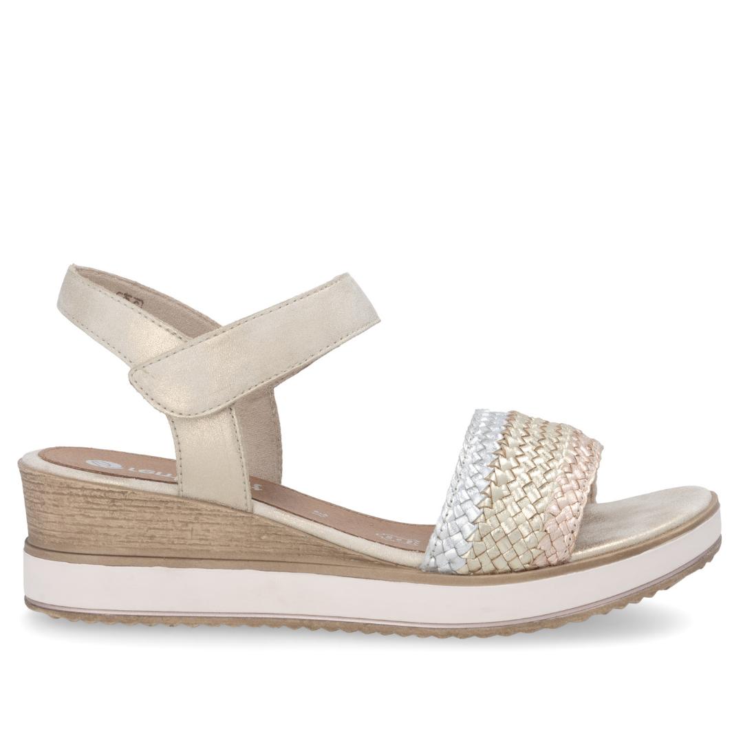 DAMES OPEN SCHOENEN-Beige combi kleur