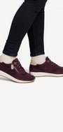 DAMES SPORTIEVE VETERSCHO-Rood suède/nubuck