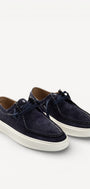 Heren veterschoenen-Blauw suède/nubuck