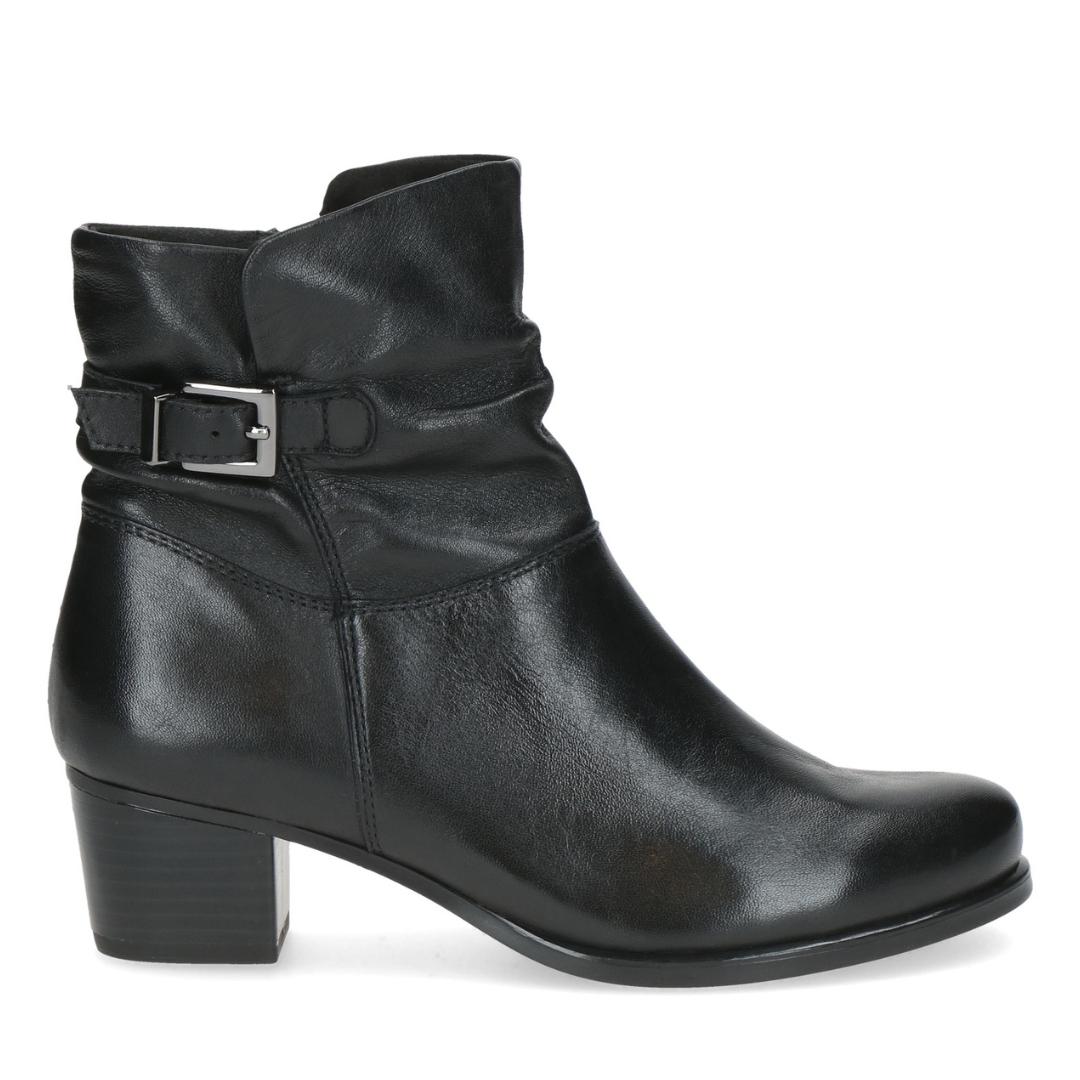 DAMES BOOTS+KORT LAARS-Zwart leer