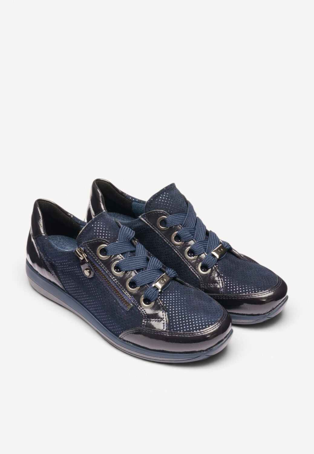 DAMES SPORTIEVE VETERSCHO-Blauw lak