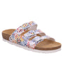DAMES OPEN SCHOENEN-Wit combi kleur