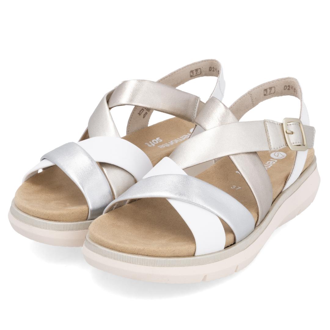 DAMES OPEN SCHOENEN-Zilver combi kleur