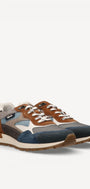 Heren veterschoenen-Blauw combi kleur