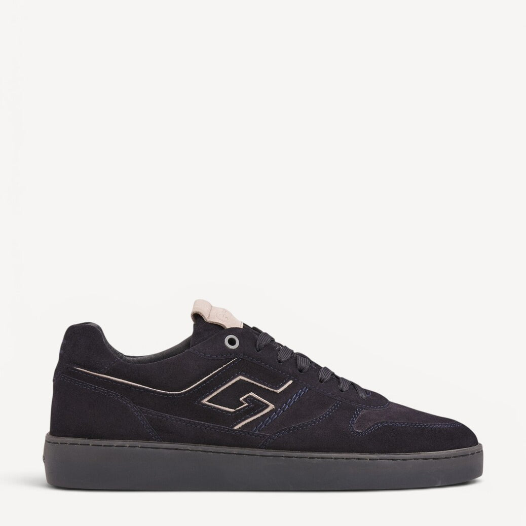 Heren veterschoenen-Blauw suède/nubuck