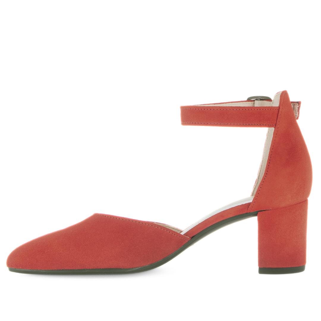 BALLERINAS + PUMPS-Rood suède/nubuck