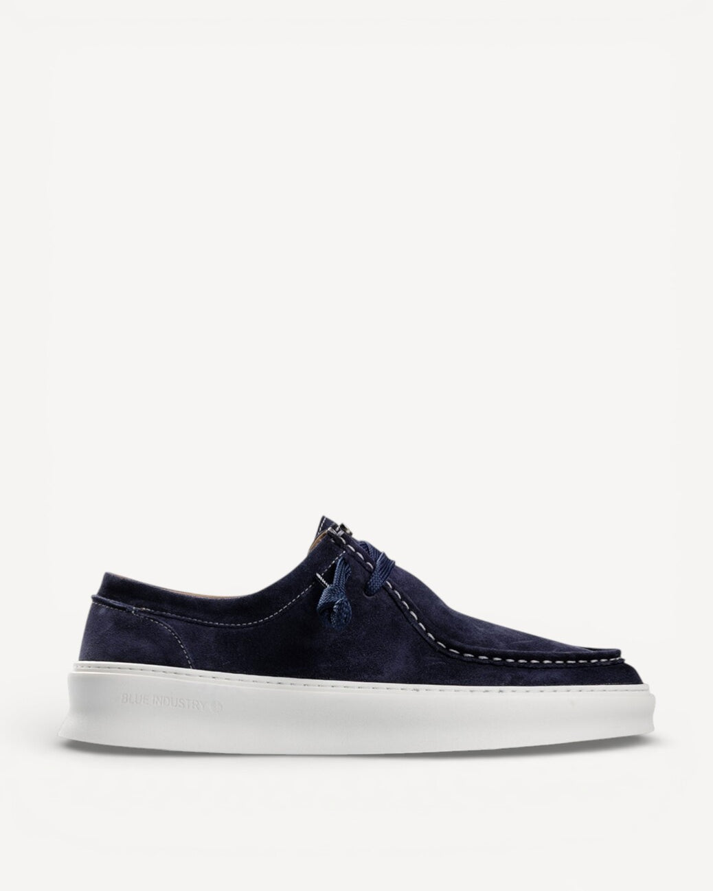 Heren veterschoenen-Blauw suède/nubuck