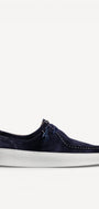 Heren veterschoenen-Blauw suède/nubuck