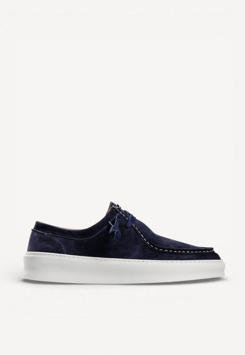 Heren veterschoenen-Blauw suède/nubuck