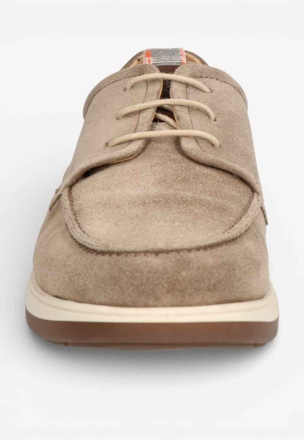 Heren veterschoenen-Beige suède/nubuck