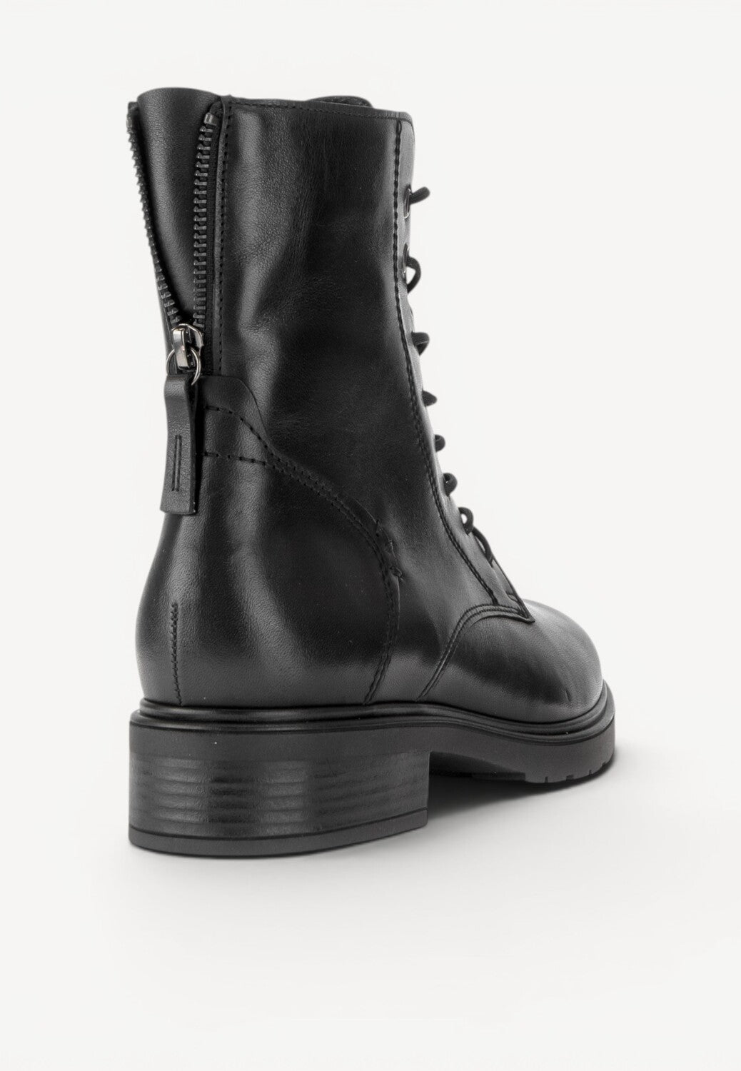 DAMES BOOTS+KORT LAARS-Zwart leer