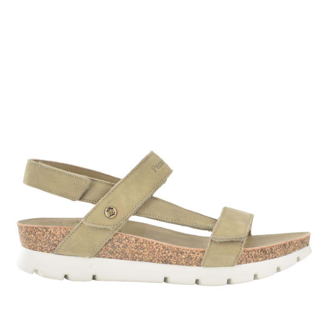 DAMES OPEN SCHOENEN-Beige leer