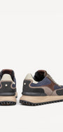 Heren veterschoenen-Blauw combi kleur