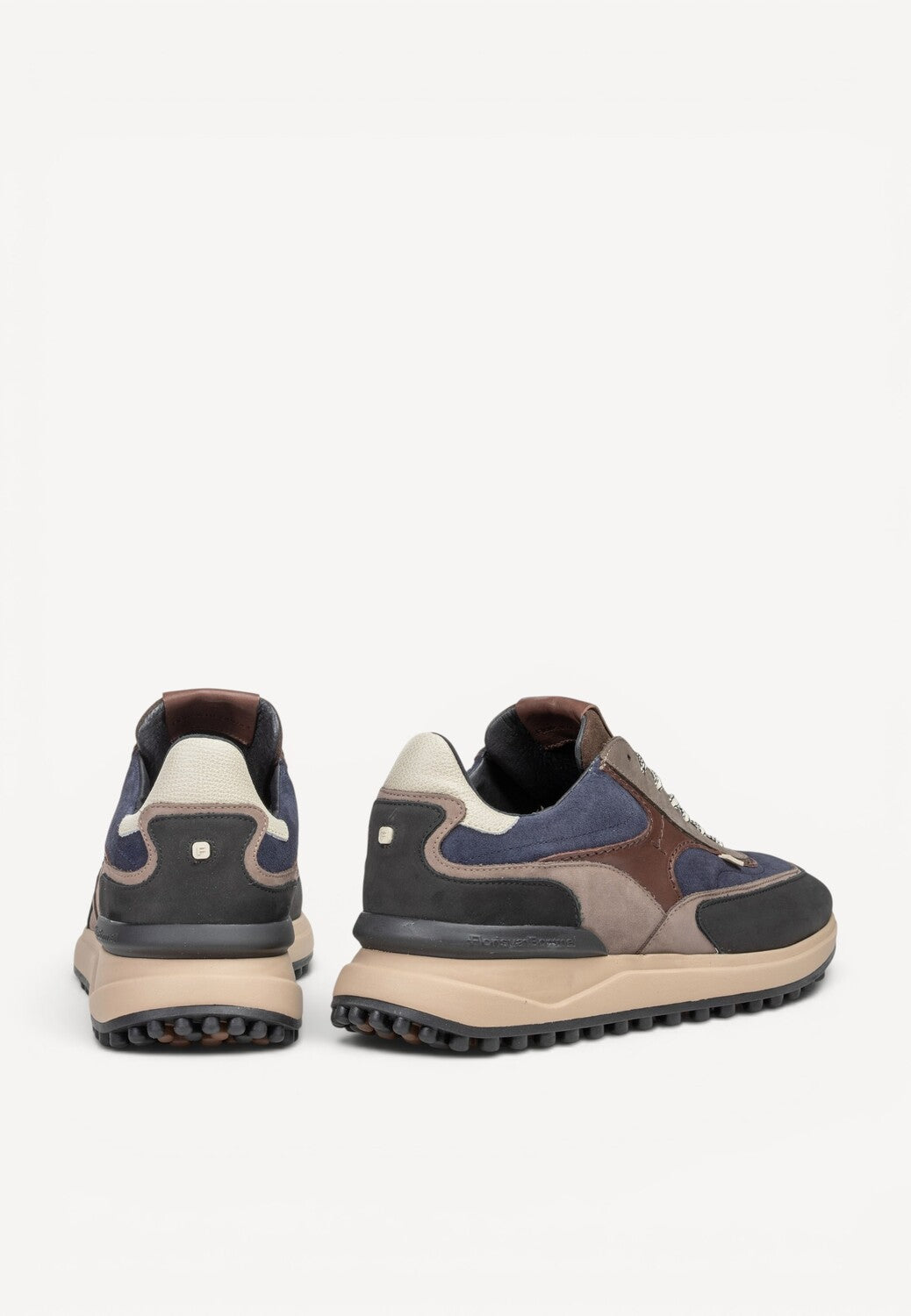 Heren veterschoenen-Blauw combi kleur