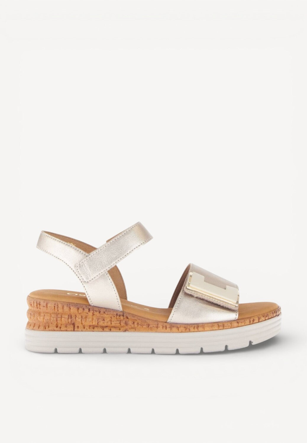 DAMES OPEN SCHOENEN-Goud leer