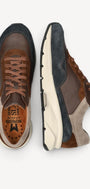 Heren veterschoenen-Blauw suède/nubuck