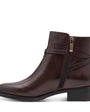 DAMES BOOTS+KORT LAARS-Bruin leer