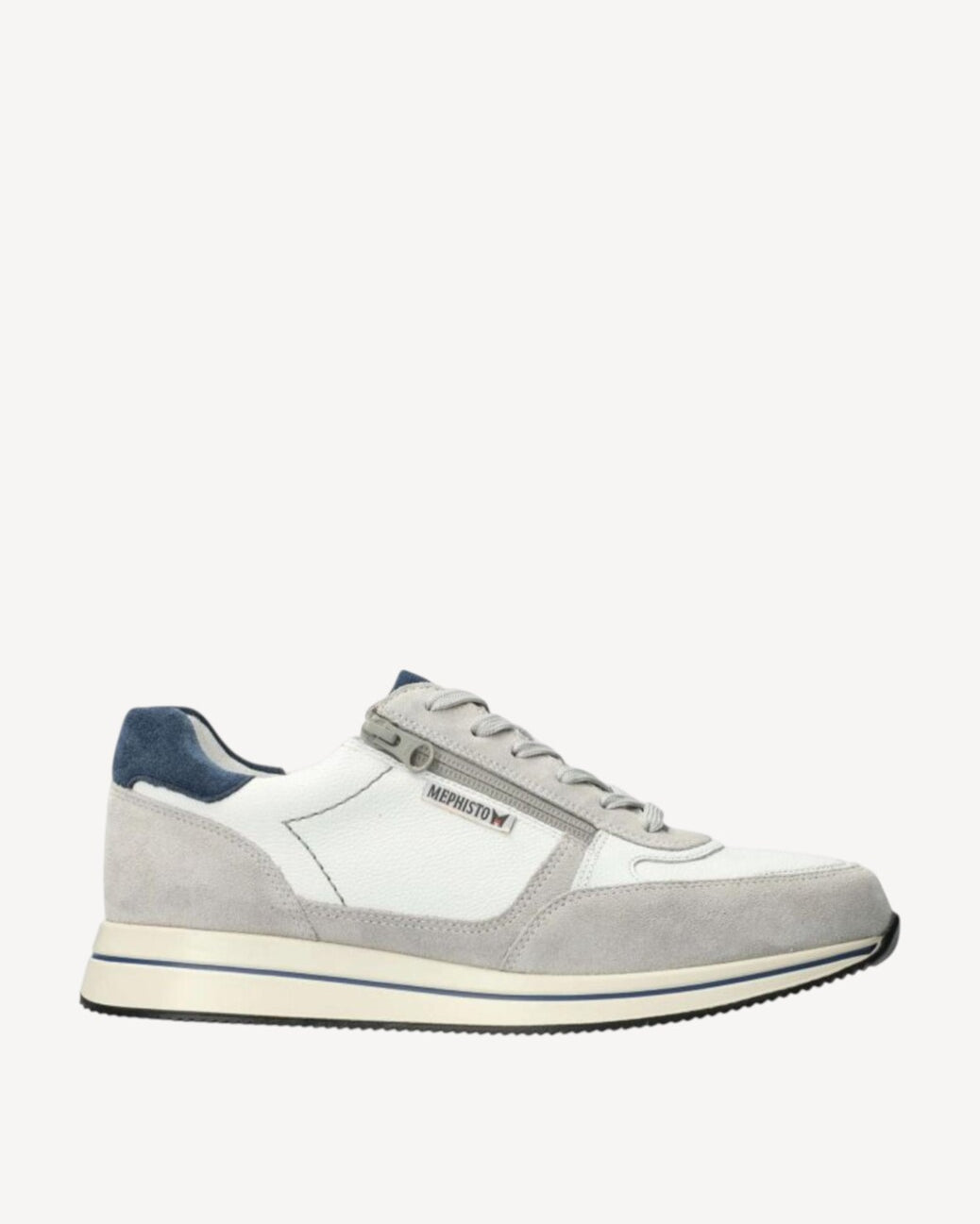 Heren veterschoenen-Wit combi kleur