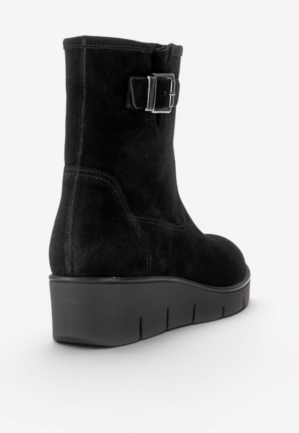DAMES BOOTS+KORT LAARS-Zwart suède