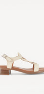 DAMES OPEN SCHOENEN-Beige combi kleur