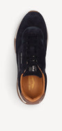 Heren veterschoenen-Blauw suède/nubuck