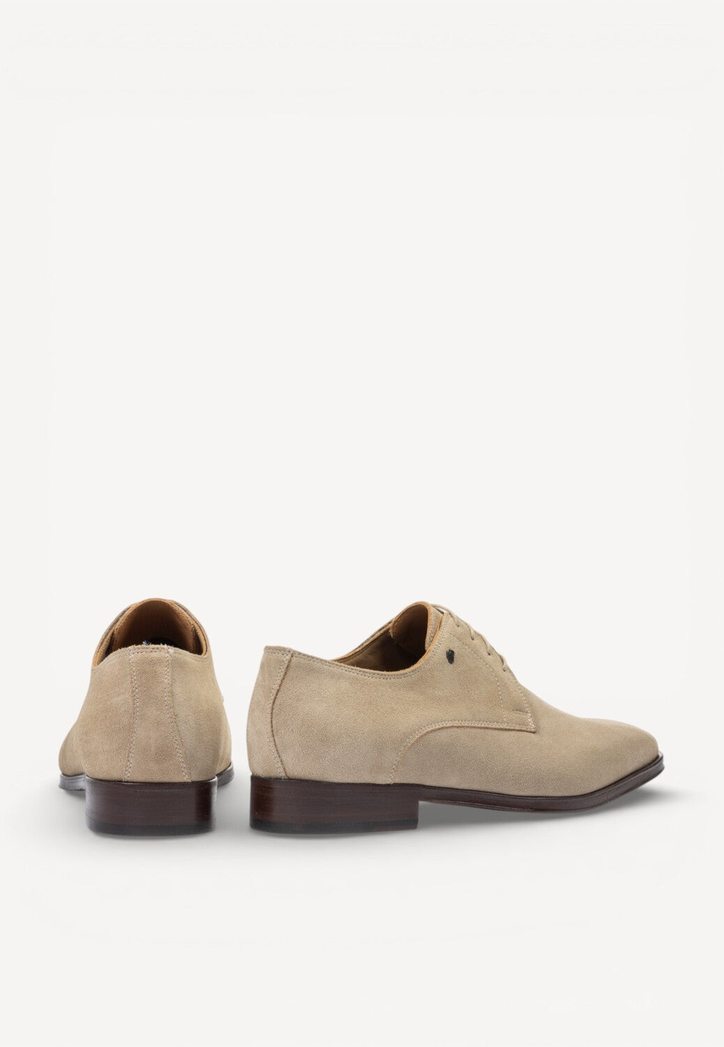 Heren veterschoenen-Beige suède/nubuck