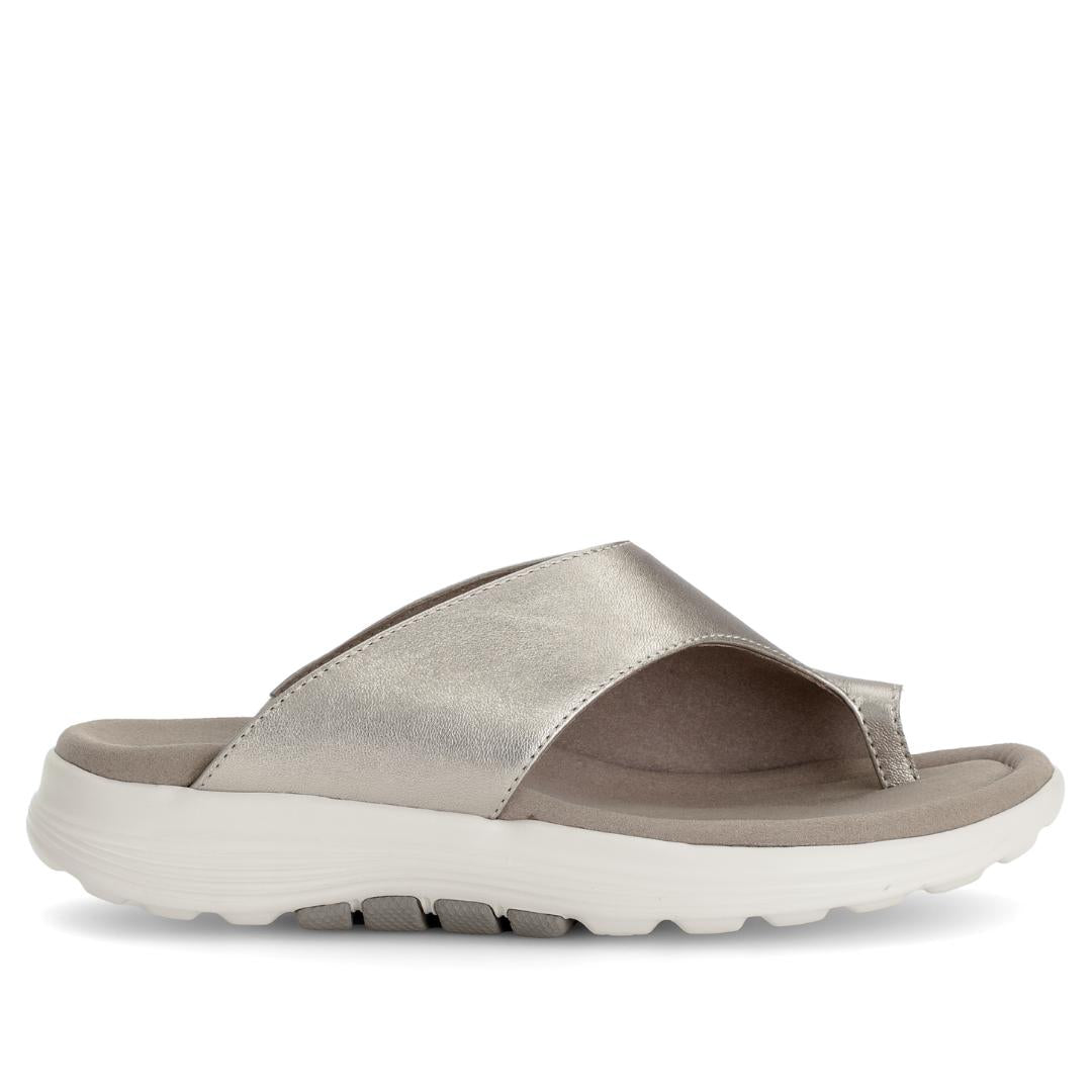 DAMES OPEN SCHOENEN-Goud leer