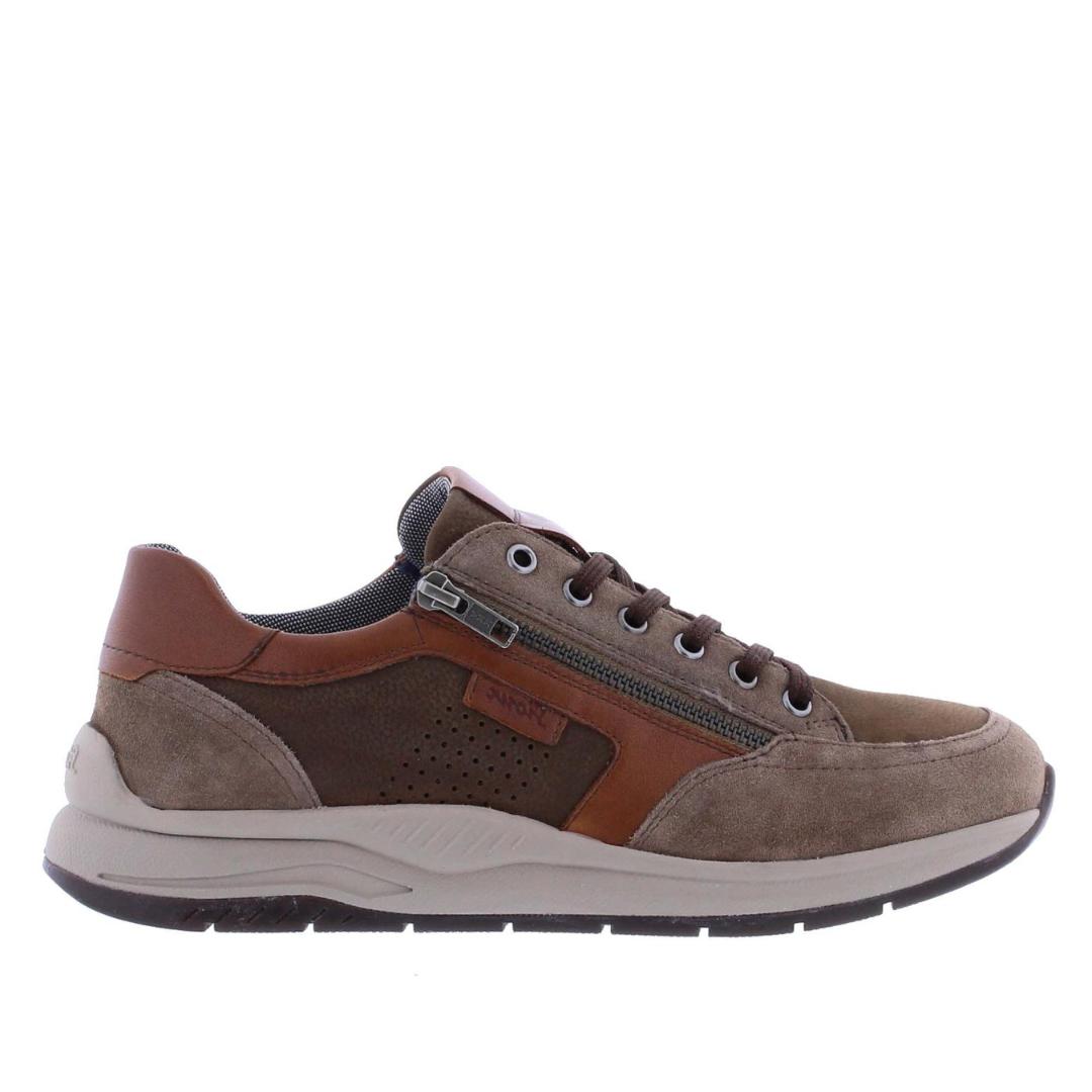 Heren veterschoenen-Beige combi kleur