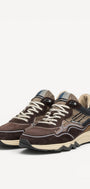 Heren veterschoenen-Bruin combi kleur