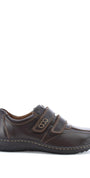 Heren veterschoenen-Bruin leer