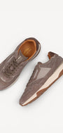 Heren veterschoenen-Beige suède/nubuck