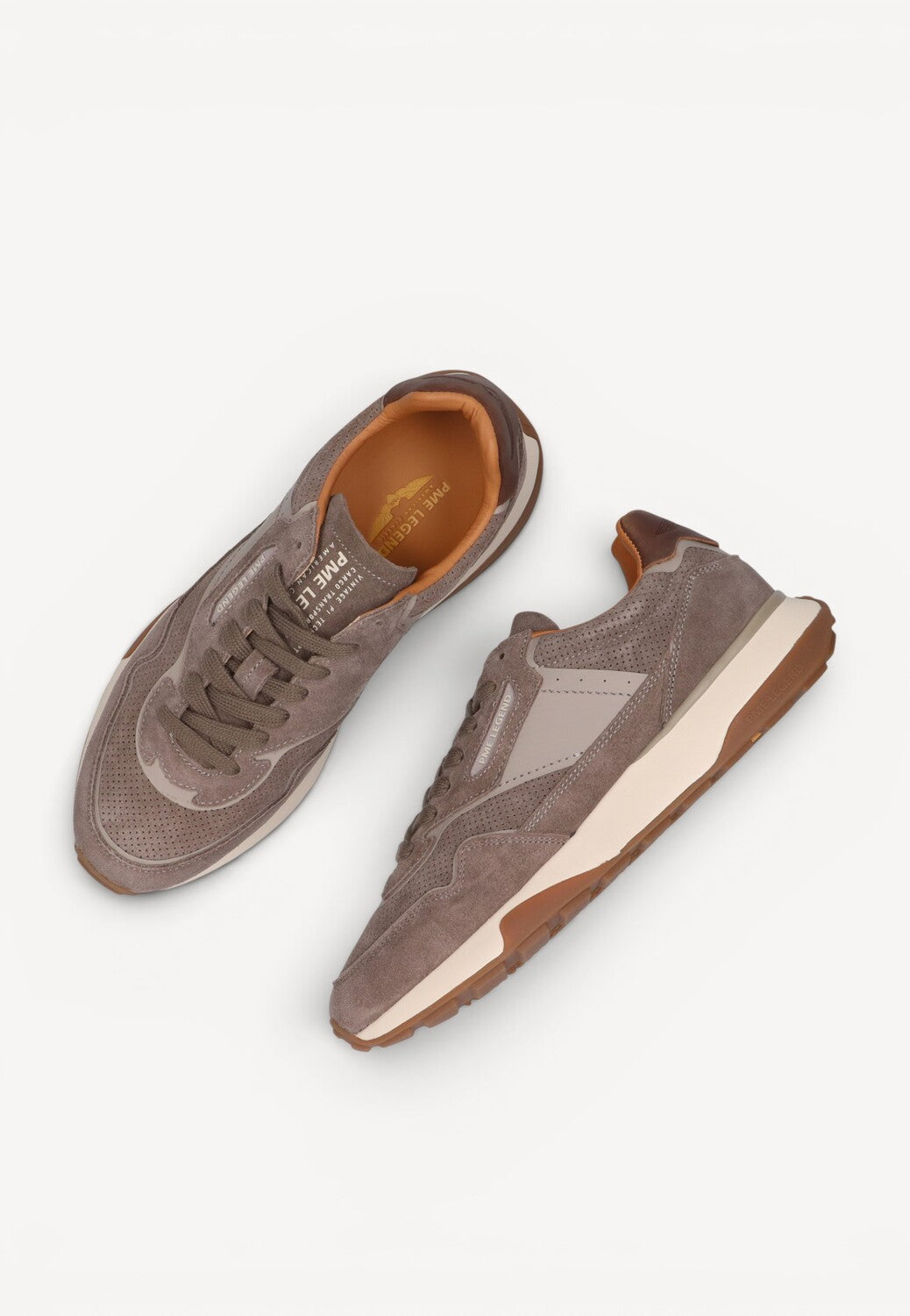 Heren veterschoenen-Beige suède/nubuck