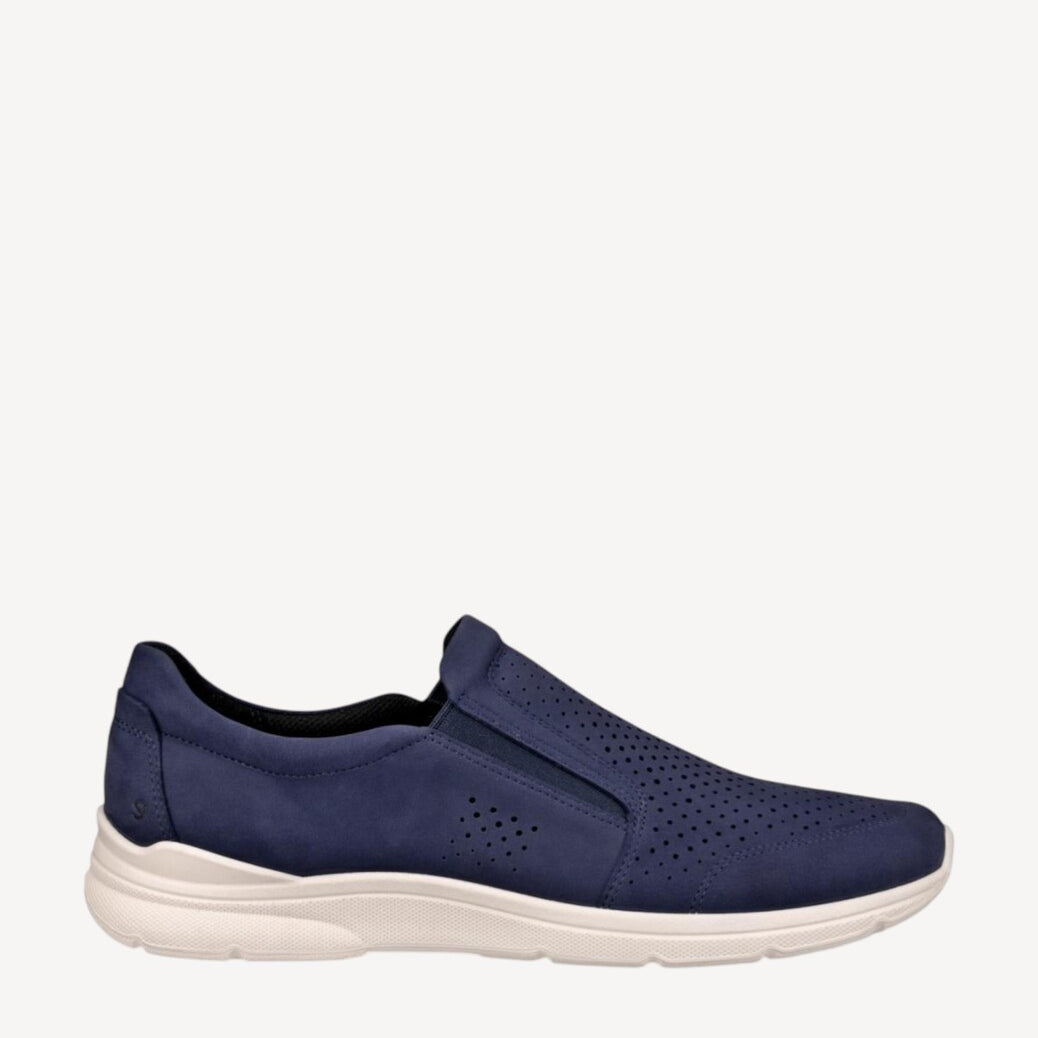 Heren instapper-Blauw suède/nubuck