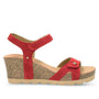 DAMES OPEN SCHOENEN-Rood combi kleur