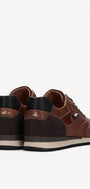 Heren veterschoenen-Bruin leer