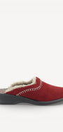Dames muil pantoffels-Rood suède/nubuck