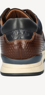 Heren veterschoenen-Blauw leer